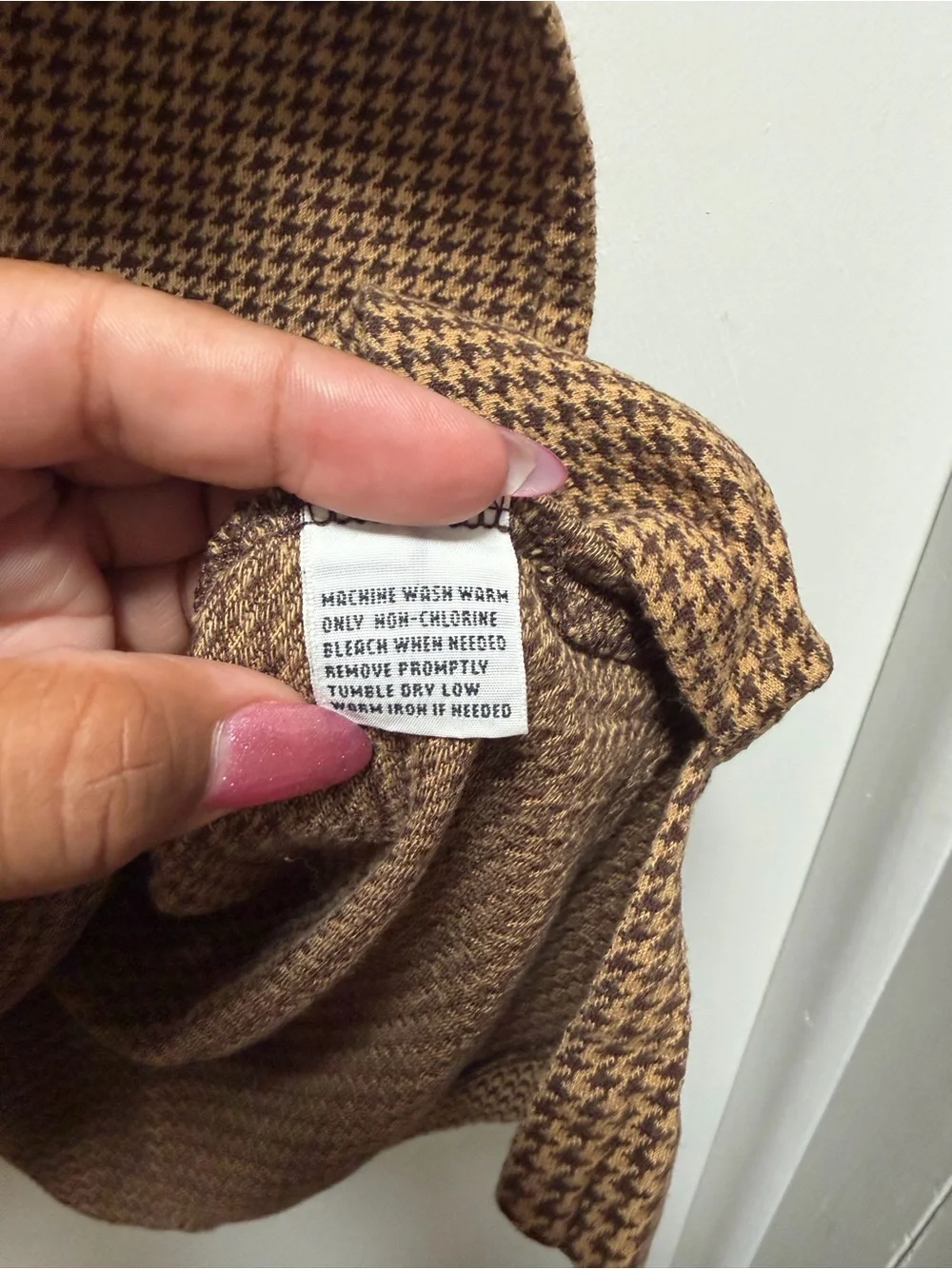Polo Ralph Lauren Shirt Mens XXL Brown Houndstooth Pima Cotton Knit